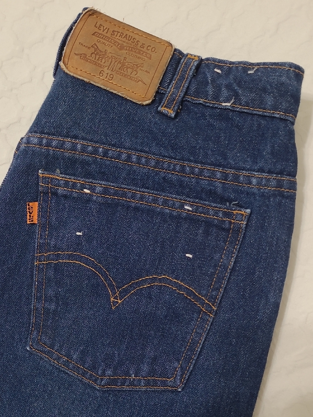 RARE 80s Levi's 619 Orange Tab Jeans